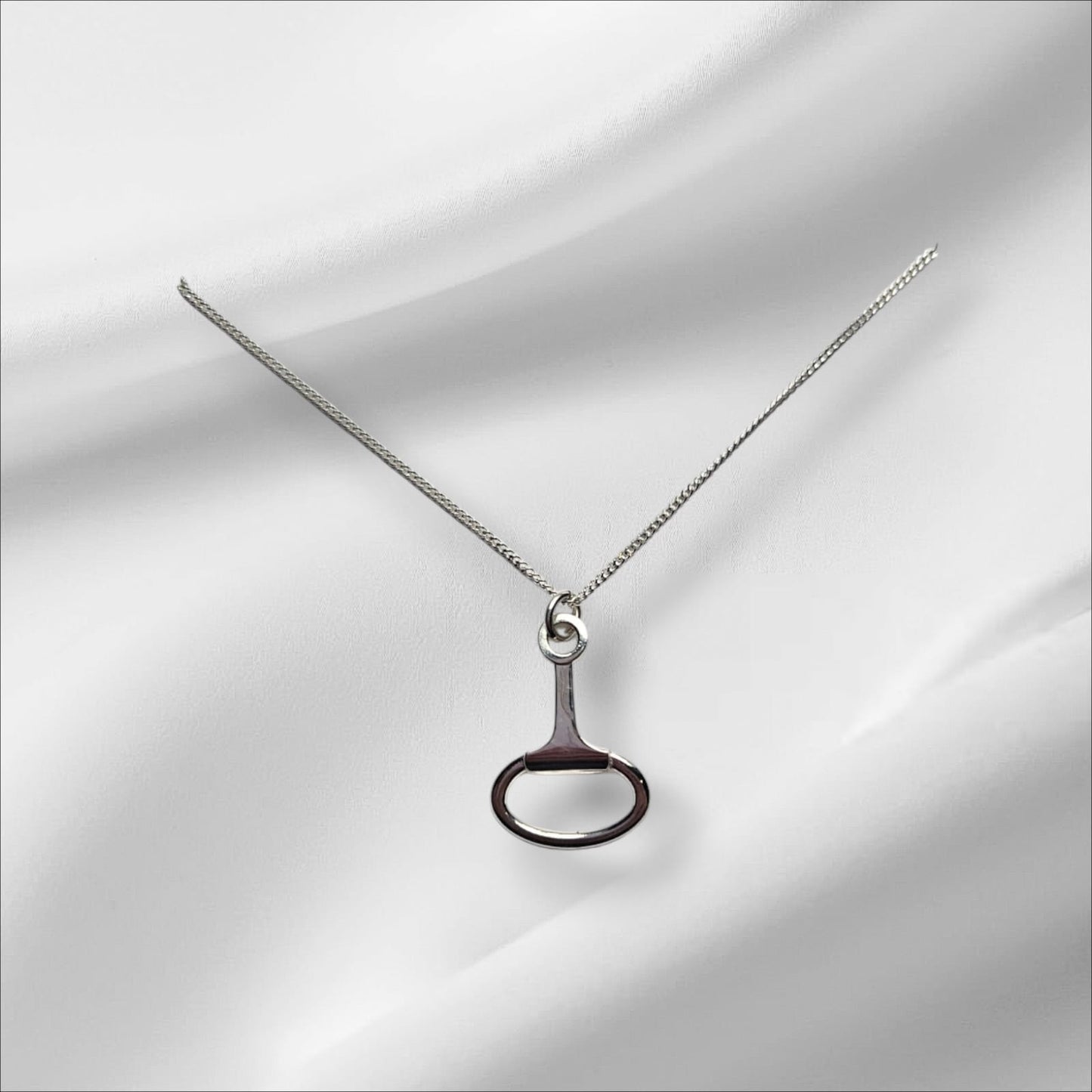 Argentium Silver Solid 3D Cast Bit Pendant on Sterling Silver Chain