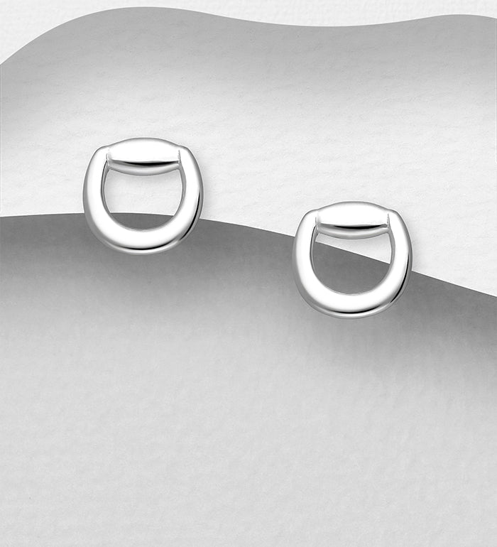 Small Snaffle Push-Back Earrings