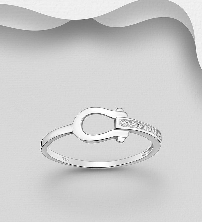 CZ Decorated Snaffle Ring