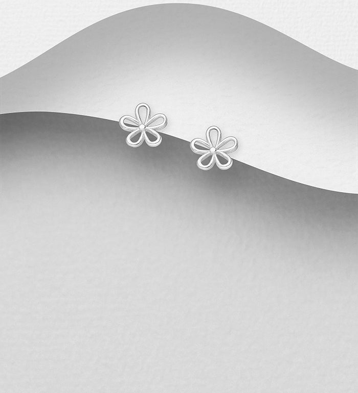 Tiny Flower Push-Back Earrings