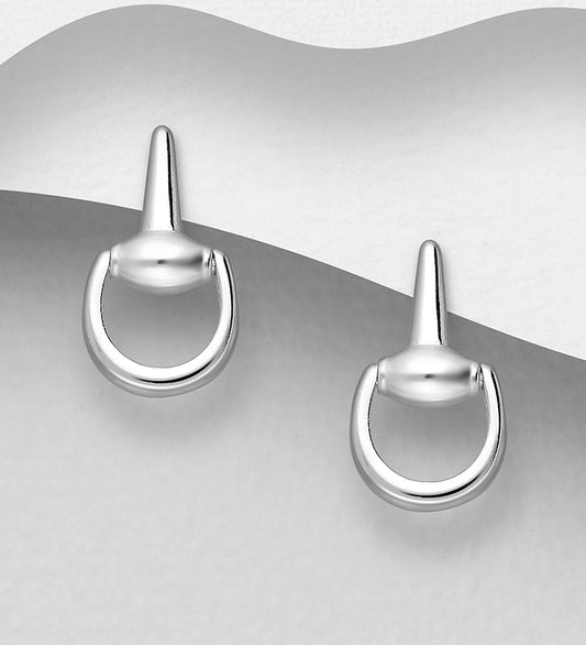 Half Snaffle Push-Back Earrings