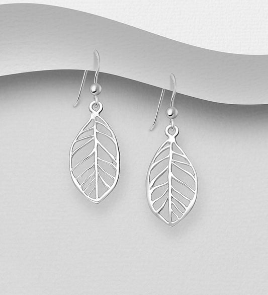 Dainty Leaf S-Hook Earrings