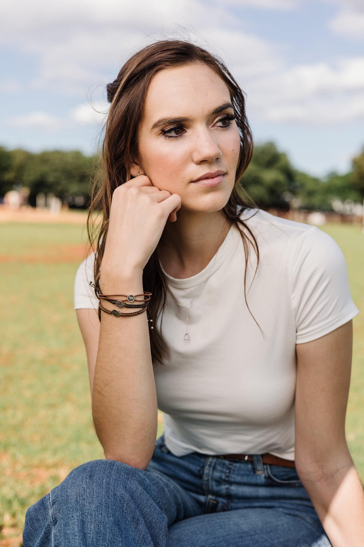 Detailed Horsehead Bead Pendant on Wax Cord
