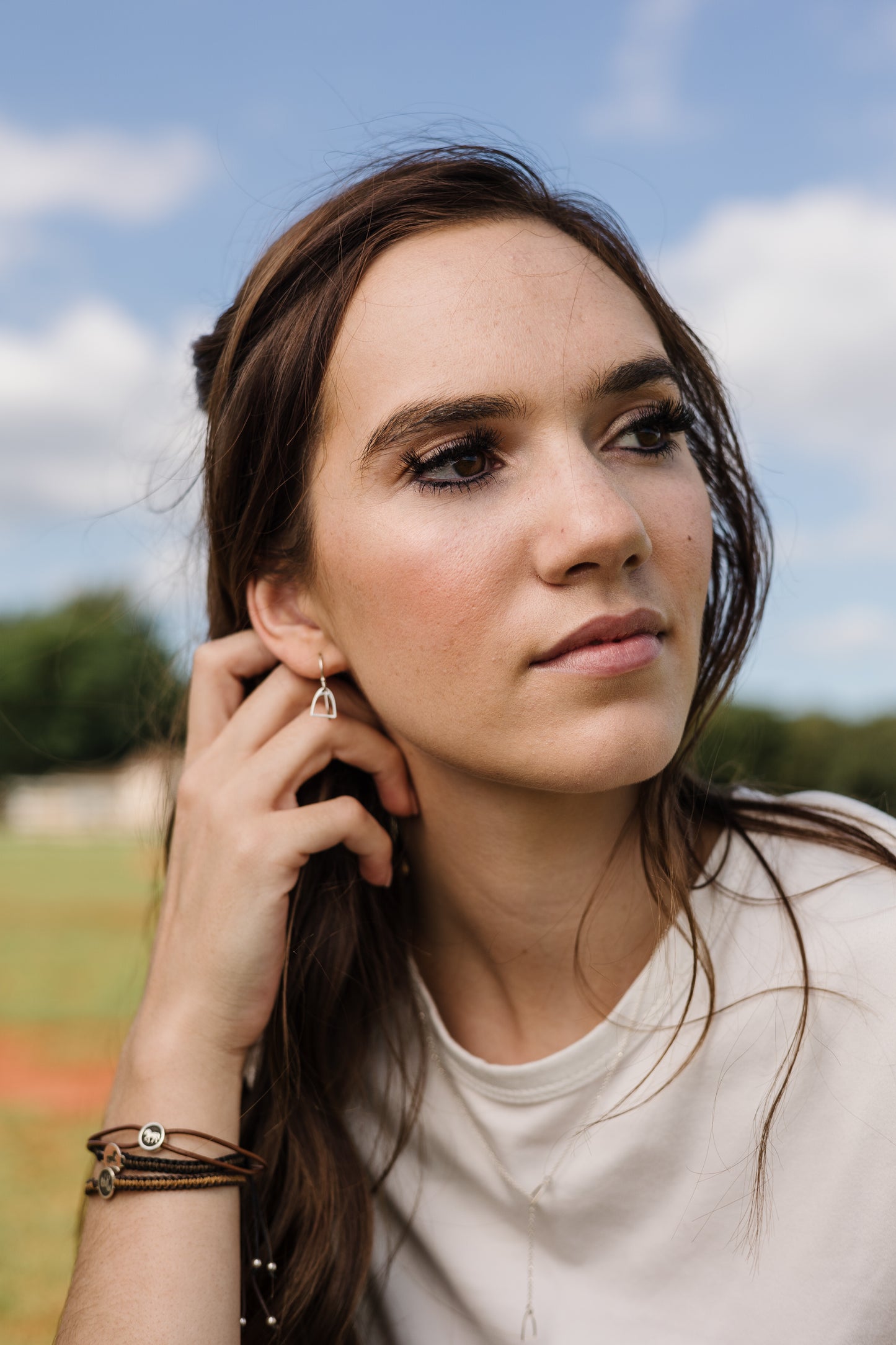 Stirrup Dangle Earrings