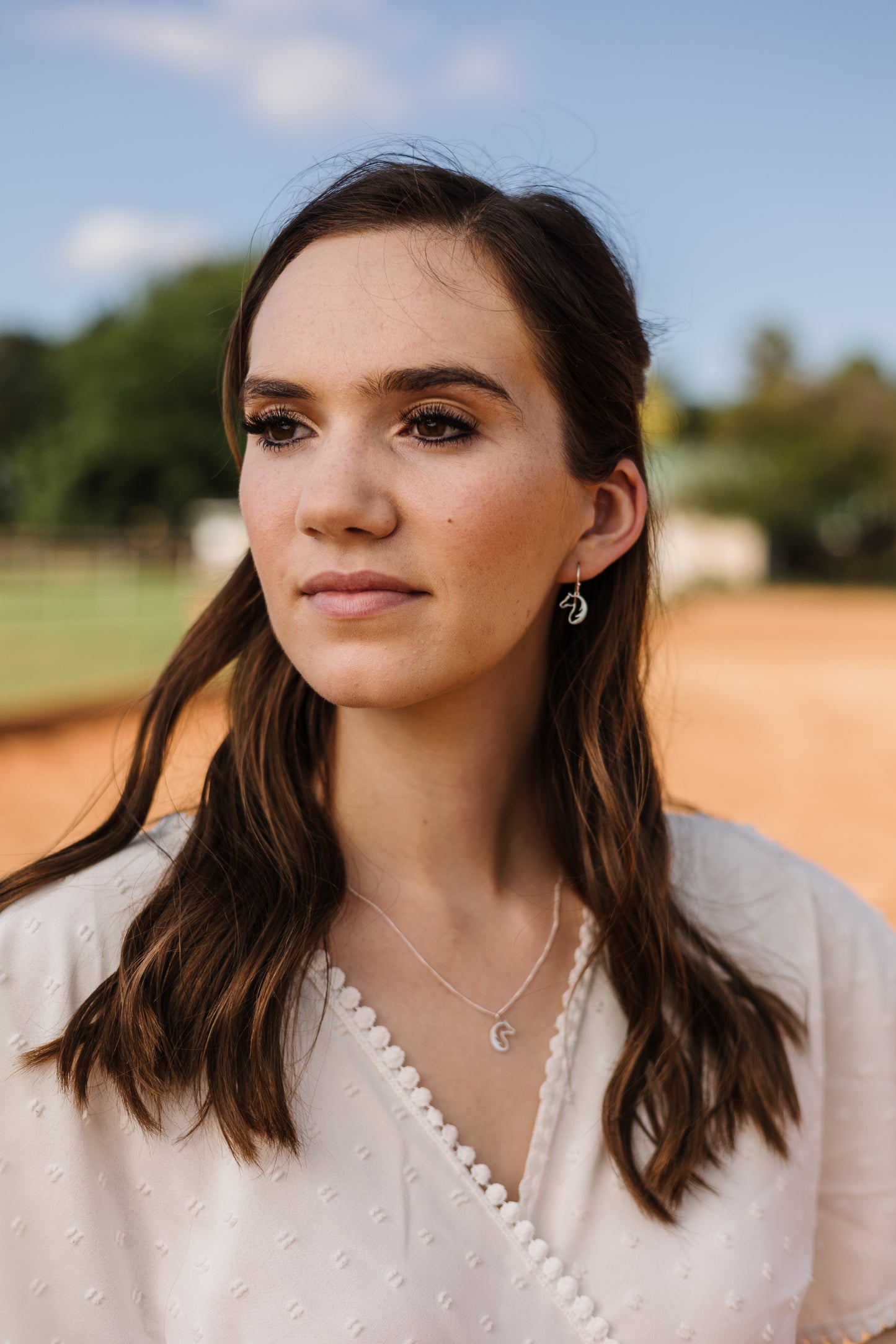 Argentium Silver Horse Torso Cutout Pendant with Sterling Silver Chain