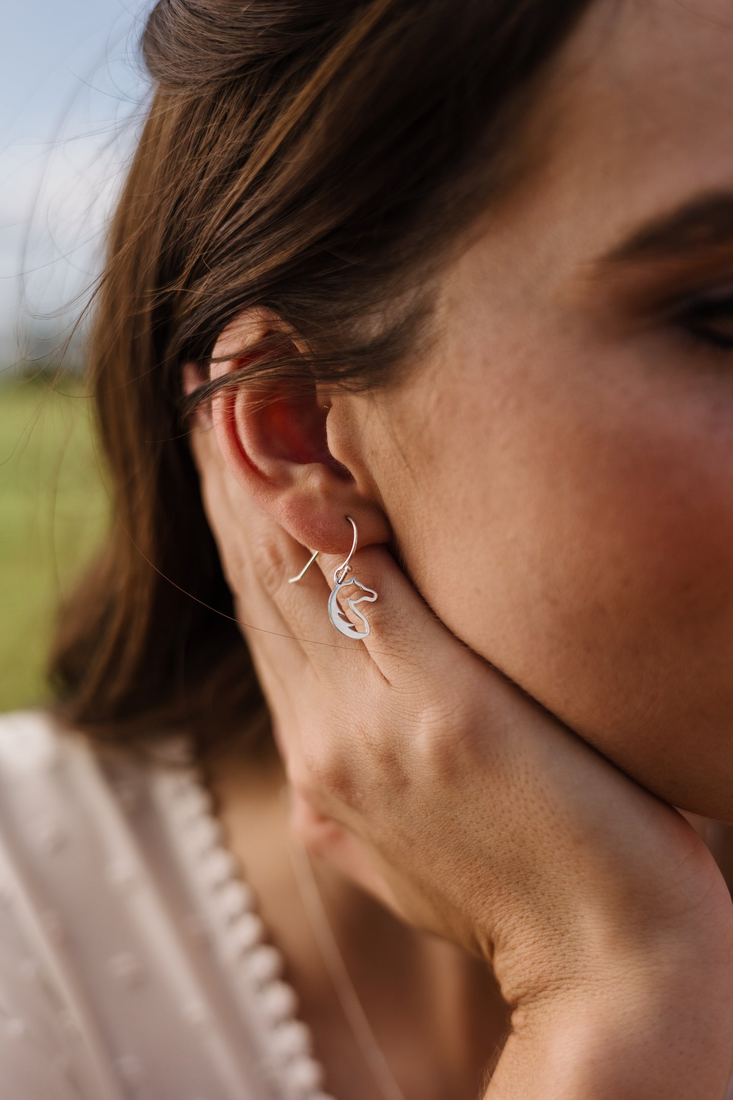 Horsehead Cutout Dangle Earrings