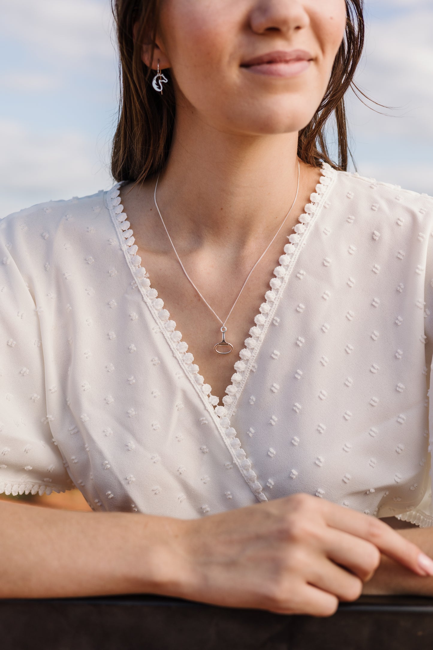 Argentium Silver Solid 3D Cast Bit Pendant on Sterling Silver Chain