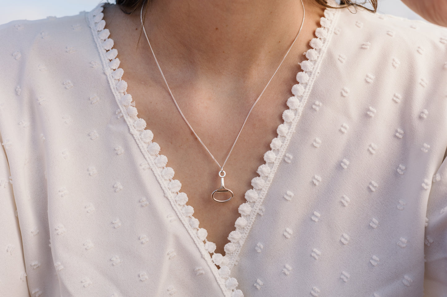 Argentium Silver Solid 3D Cast Bit Pendant on Sterling Silver Chain