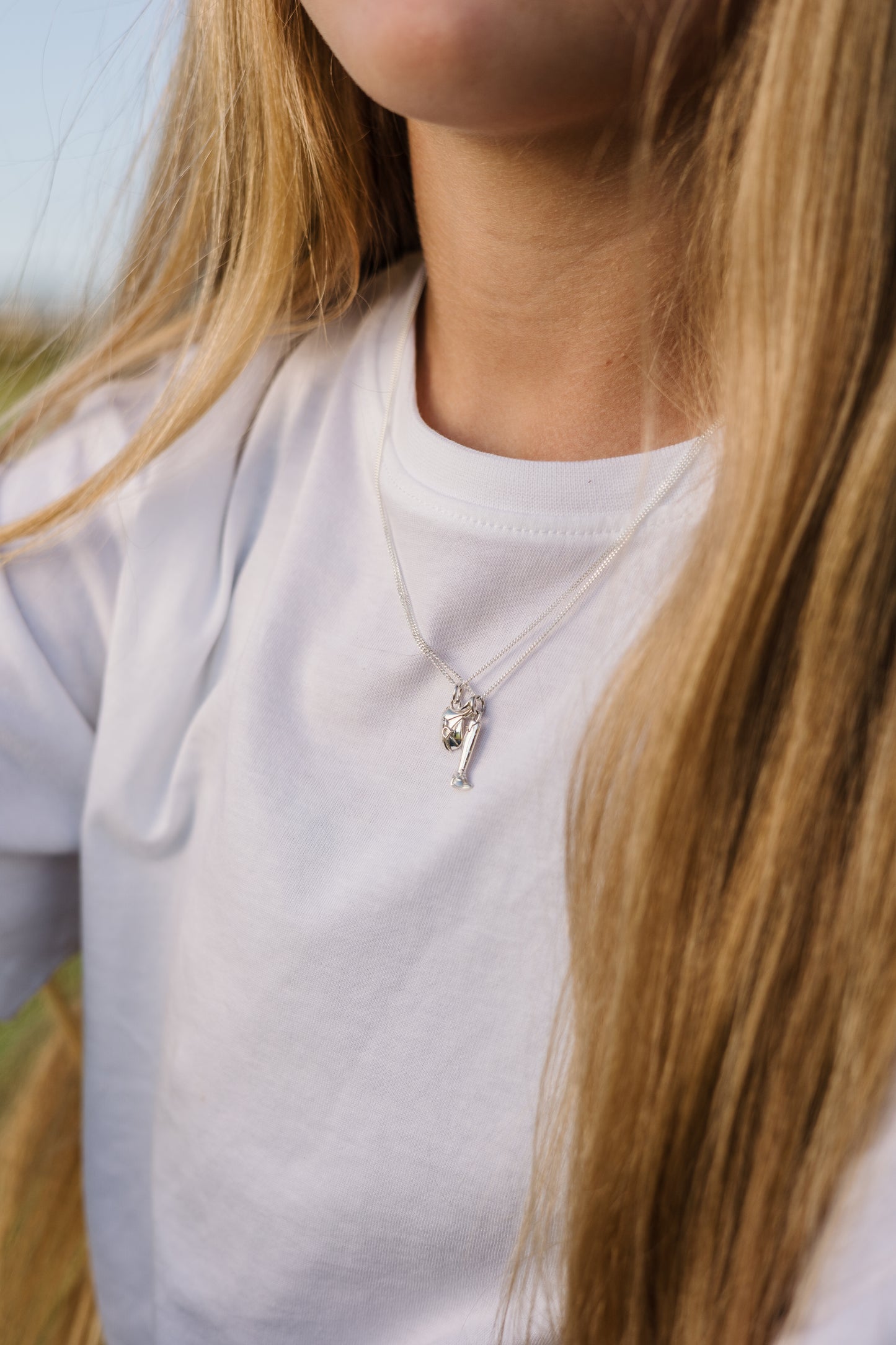 Argentium Silver 3D Cast Saddle Pendant on Sterling Silver Chain