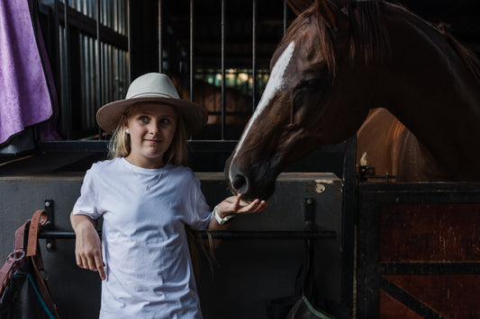 Argentium Silver Single Stirrup Pendant with Sterling Silver Chain